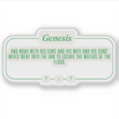 Genesis 7:7 sticker (Voorkant)