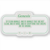 Genesis 7:8 sticker (Voorkant)