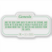 Genesis 8:11 sticker (Voorkant)