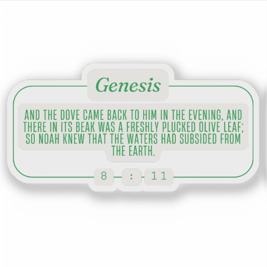Genesis 8:11 sticker (Voorkant)