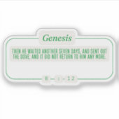 Genesis 8:12 sticker (Voorkant)