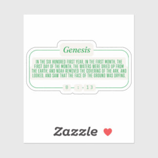 Genesis 8:13 sticker