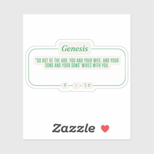 Genesis 8:16 sticker (Vel)