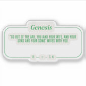 Genesis 8:16 sticker (Voorkant)
