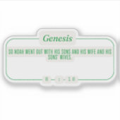 Genesis 8:18 sticker (Voorkant)