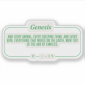 Genesis 8:19 sticker (Voorkant)
