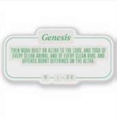 Genesis 8:20 sticker (Voorkant)