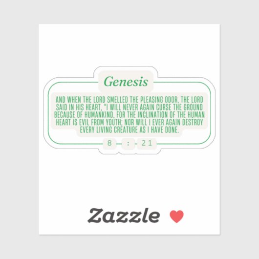 Genesis 8:21 sticker (Vel)