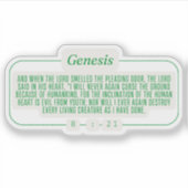 Genesis 8:21 sticker (Voorkant)
