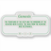 Genesis 8:2 sticker (Voorkant)
