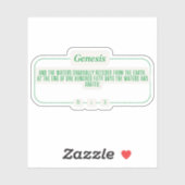 Genesis 8:3 sticker (Vel)