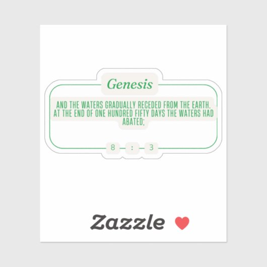 Genesis 8:3 sticker (Vel)