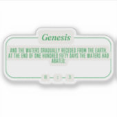 Genesis 8:3 sticker (Voorkant)