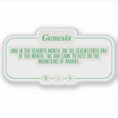 Genesis 8:4 sticker (Voorkant)