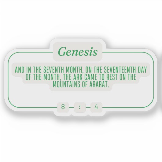 Genesis 8:4 sticker (Voorkant)