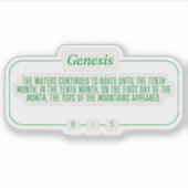 Genesis 8:5 sticker (Voorkant)