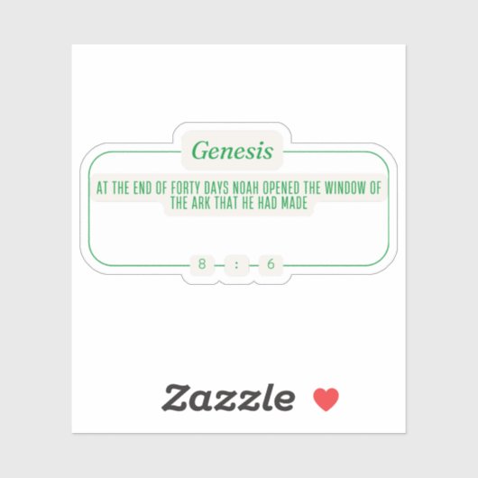 Genesis 8:6 sticker (Vel)