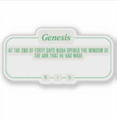 Genesis 8:6 sticker (Voorkant)