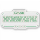 Genesis 9:10 sticker (Voorkant)