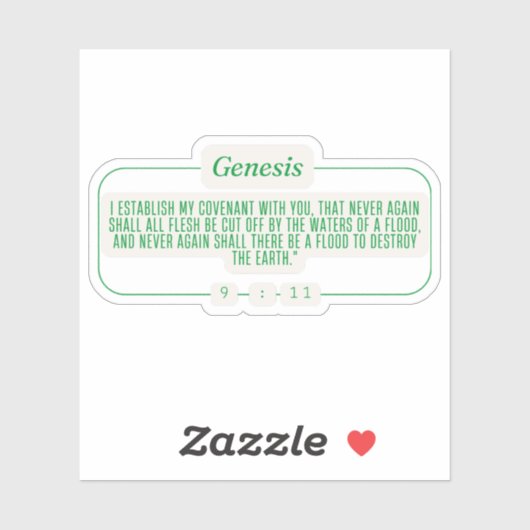 Genesis 9:11 sticker (Vel)