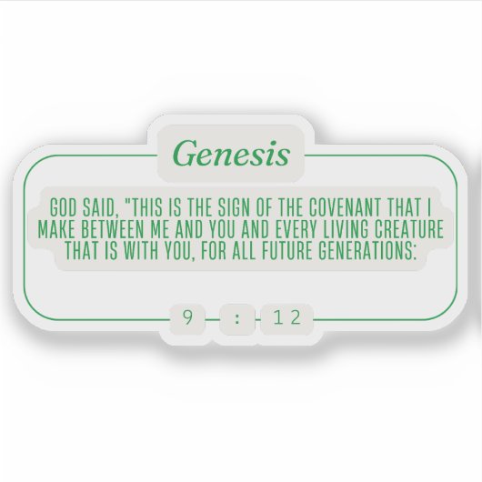 Genesis 9:12 sticker (Voorkant)