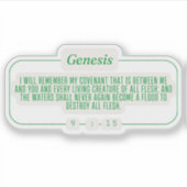 Genesis 9:15 sticker (Voorkant)