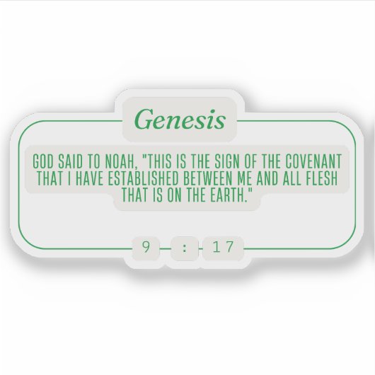 Genesis 9:16 sticker (Voorkant)