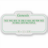 Genesis 9:19 sticker (Voorkant)