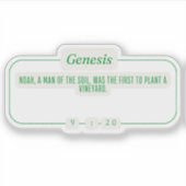 Genesis 9:20 sticker (Voorkant)