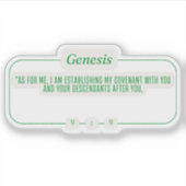 Genesis 9:9 sticker (Voorkant)