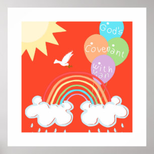 Genesis 9 Gods convenant met Man van de regenboog Poster