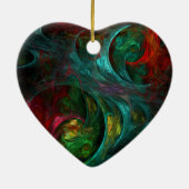 Genesis Abstracte Art Heart Ornament (Achterkant)