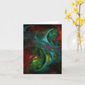 Genesis Abstracte Art Note Card Kaart (Gele Bloem)