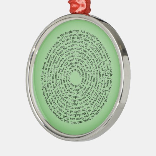 Genesis Biblical Scripting Spiral Metalen Ornament (Links)