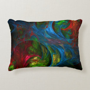 Genesis Blue Abstract Art Accent Pillow Decoratief Kussen