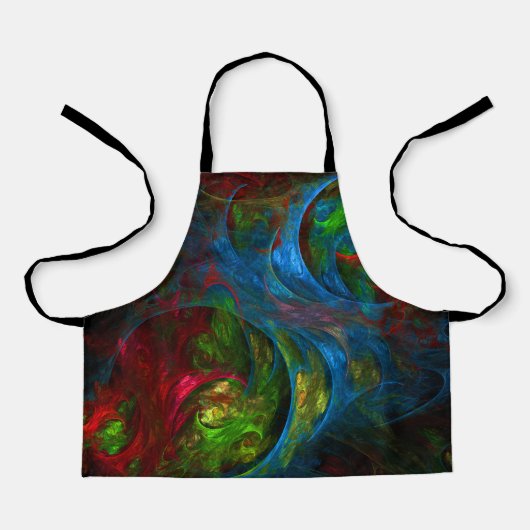 Genesis Blue Abstract Art Apron Schort (Voorkant)