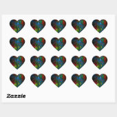 Genesis Blue Abstract Art Heart Sticker (Vel)