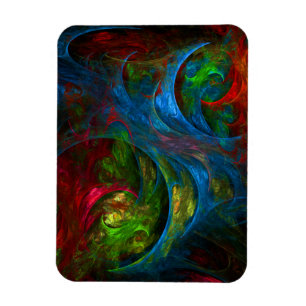 Genesis Blue Abstract Art Premium Magnet Magneet