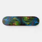 Genesis Blue Abstract Art Skateboard (Horizontaal)