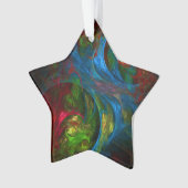Genesis Blue Abstracte Art Acrylster Ornament (voorkant)