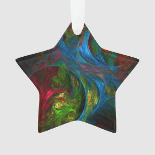 Genesis Blue Abstracte Art Acrylster Ornament