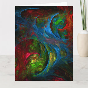 Genesis Blue Abstracte Art Bedankkaart