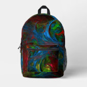 Genesis Blue Abstracte Art Bedrukte Rugzak (Voorkant)