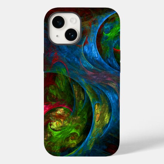 Genesis Blue Abstracte Art Case-Mate iPhone Case (Achterkant)