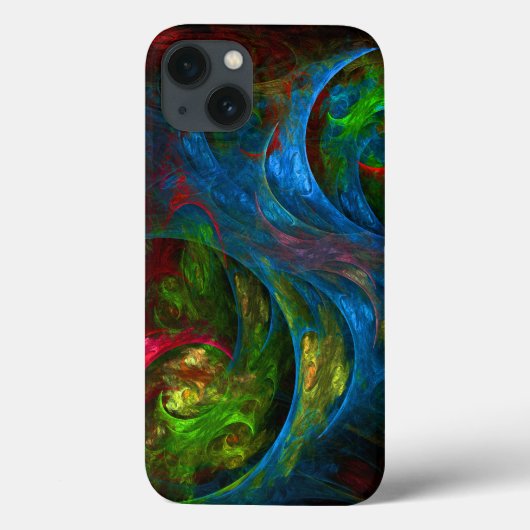Genesis Blue Abstracte Art Case-Mate iPhone Case (Achterkant)