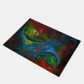 Genesis Blue Abstracte Art Deurmat (Schuin)
