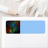 Genesis Blue Abstracte Art Etiket (Insitu)