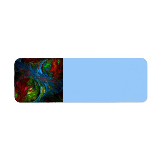 Genesis Blue Abstracte Art Etiket (Voorkant)