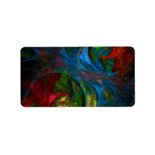 Genesis Blue Abstracte Art Etiket