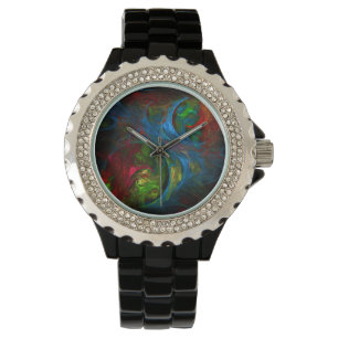 Genesis Blue Abstracte Art Horloge